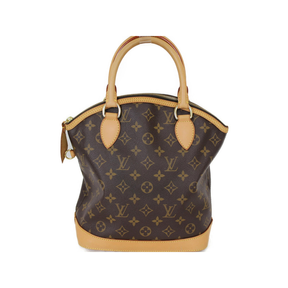 LOUIS VUITTON Lockit Monogram Brown Beige Canvas Handbag
